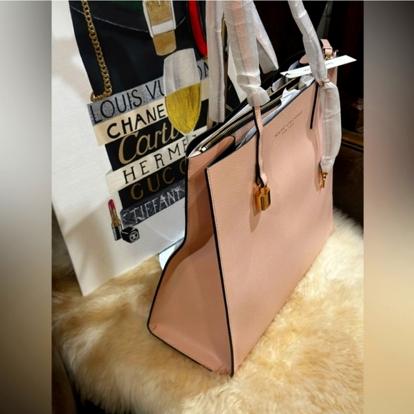 Marc Jacobs The Grind Tote Large Size "Peach Whip" PINK NWT - Picture 5 of 8
